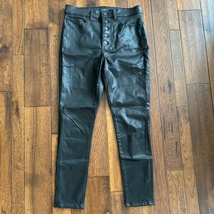 Express Black Shimmer Skinny Jeans with Button-Fly